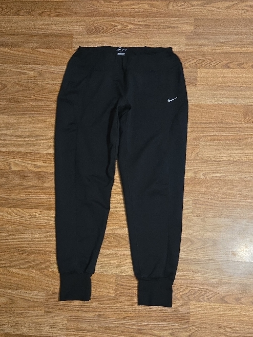 Nike Black Women Sweatpants with Silver Swoosh